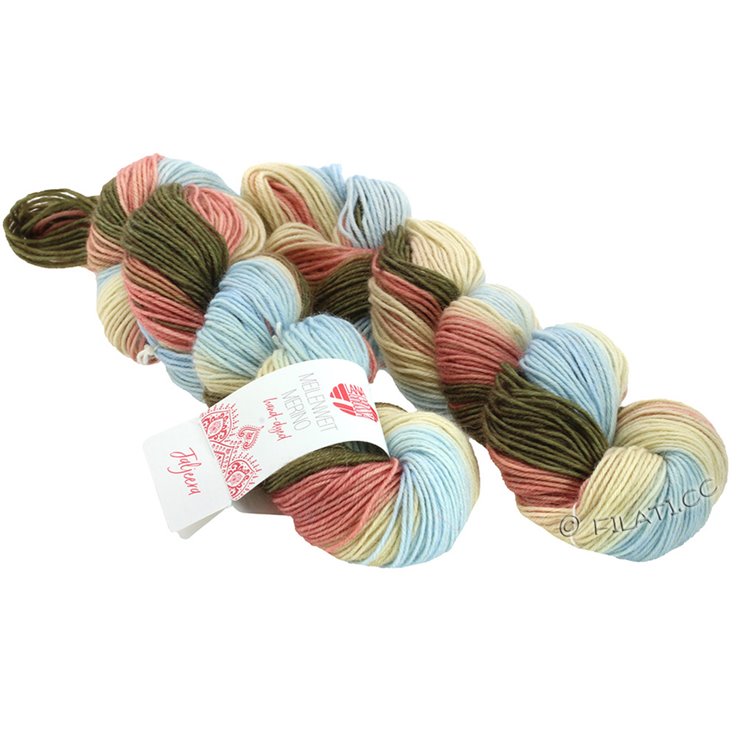 Lana Grossa MEILENWEIT 2 pelotas à 50g Merino Hand-dyed | 201-Taljeera