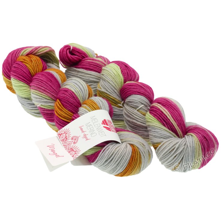 Lana Grossa MEILENWEIT 2 pelotas à 50g Merino Hand-dyed | 212-Mangal