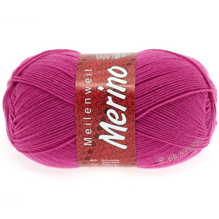 Lana Grossa MEILENWEIT 100g Merino Uni | 2002-rosa oscuro
