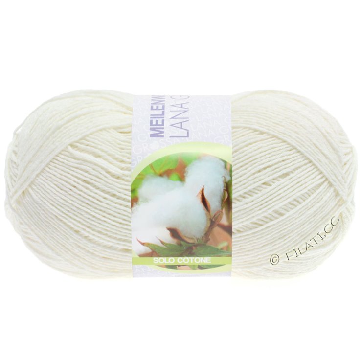 Lana Grossa MEILENWEIT 100g Solo Cotone Unito | 3450-color crudo