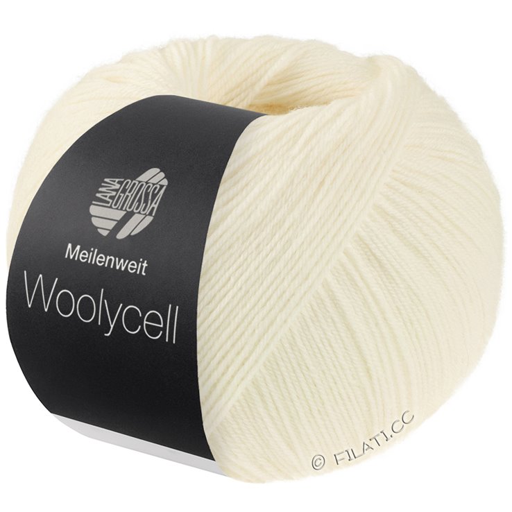 Lana Grossa MEILENWEIT 100g Woolycell | 01-blanco