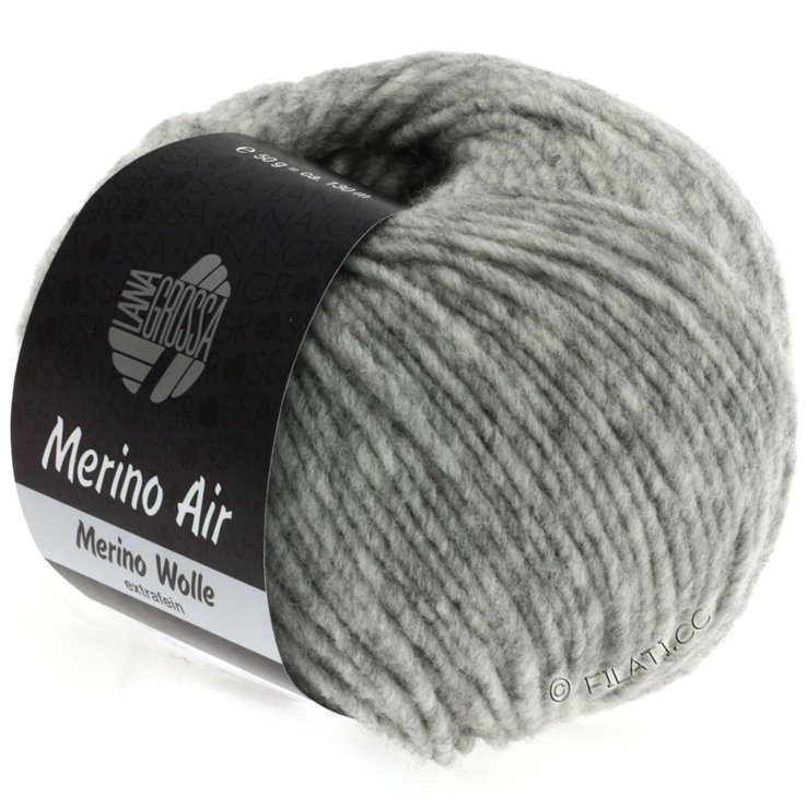 Lana Grossa MERINO AIR | 01-gris claro mezcla