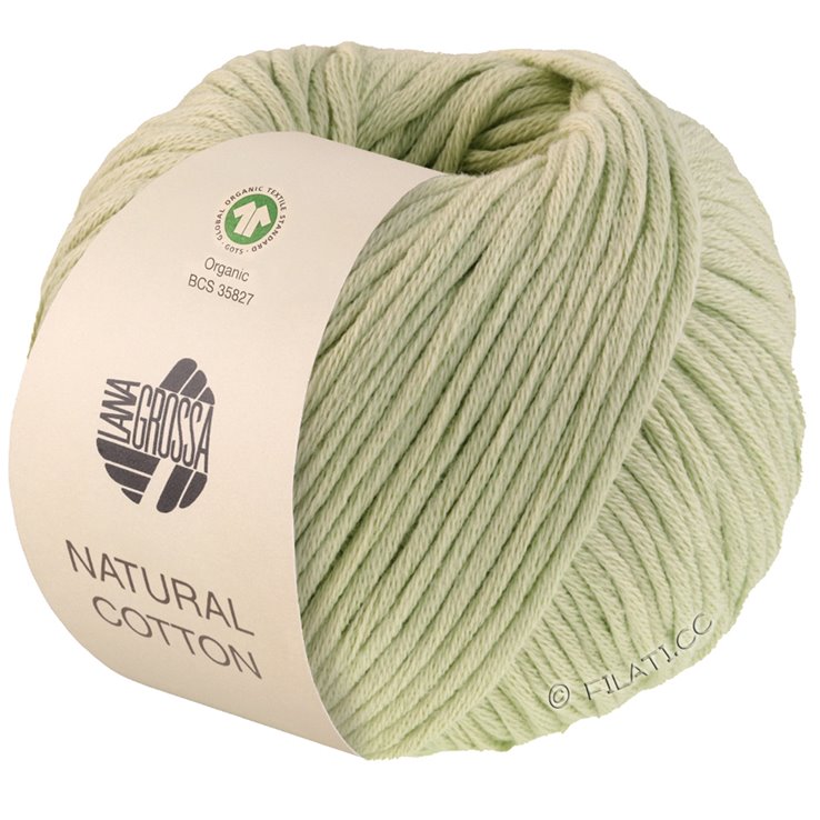 Lana Grossa NATURAL COTTON (Gots) | 01-verde pálido