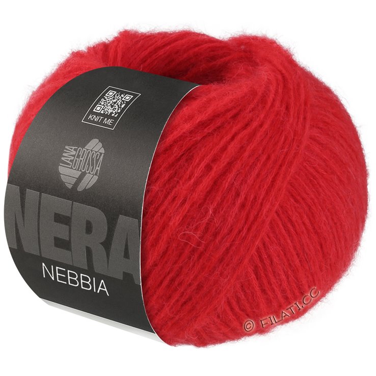 Lana Grossa NEBBIA (Nera) | 02-rojo brillante