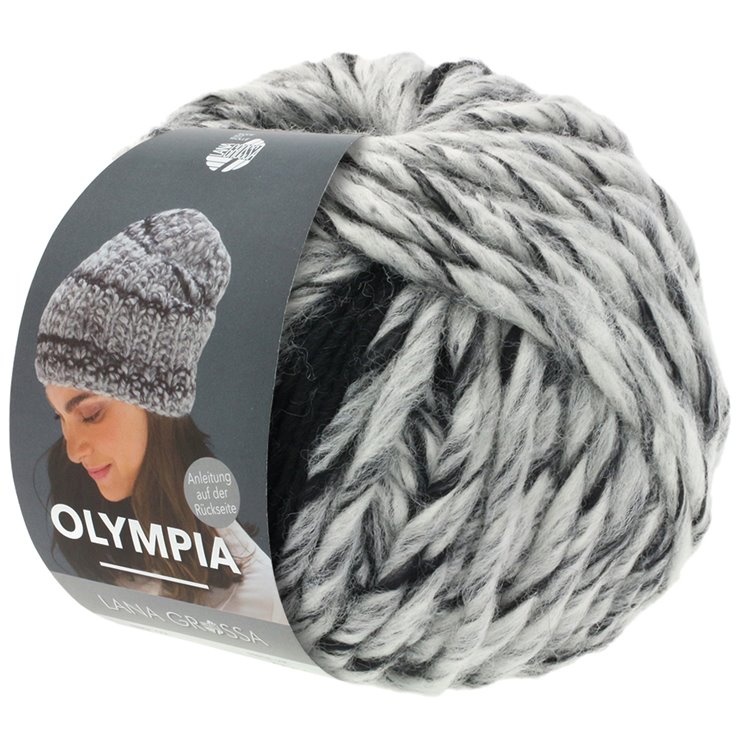 Lana Grossa OLYMPIA Denim | 251-negro/blanco mezcla/gris oscuro/negro