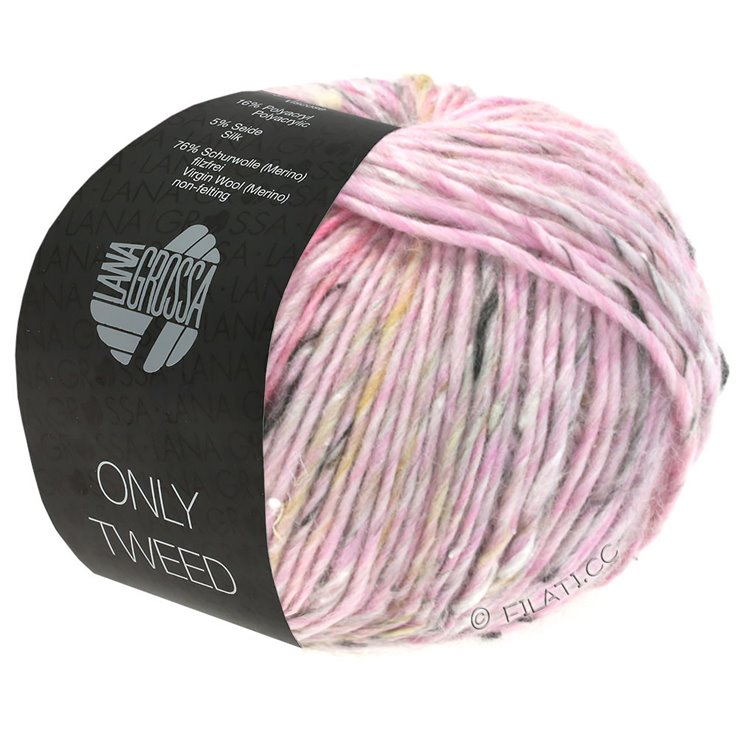 Lana Grossa ONLY TWEED | 101-lila/naturaleza/gris