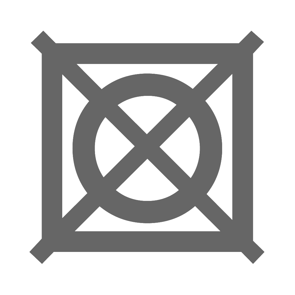 Secado en la secadora no está permitido