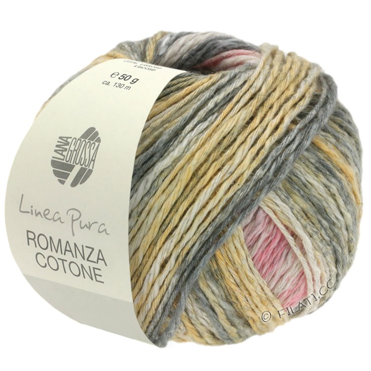 Lana Grossa ROMANZA COTONE (Linea Pura) | 01-rosa/gris/beige