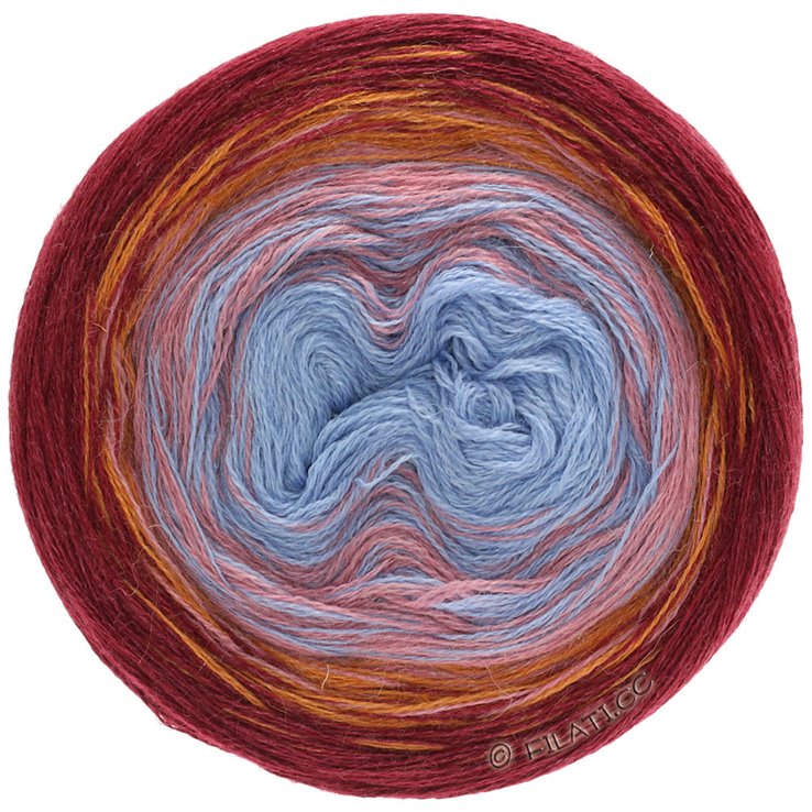 Lana Grossa SHADES OF ALPACA SILK | 301-azul claro/azul/rosa/naranja/burdeos