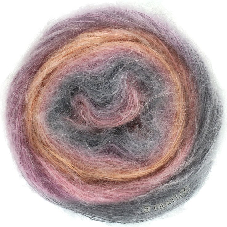 Lana Grossa SILKHAIR Dégradé | 801-color crudo/gris claro/rosa