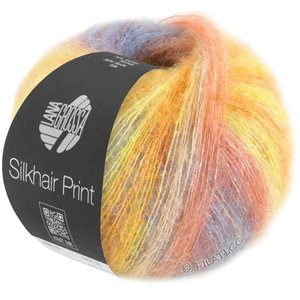 Lana Grossa SILKHAIR PRINT | 423-amarillo/naranja/gris rosa/jeans/beige rosado/salmón