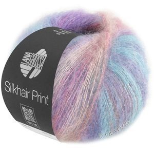 Lana Grossa SILKHAIR PRINT | 426-azul violeta/baya/rosa vieja/taupe/turquesa oscuro/gris oscuro