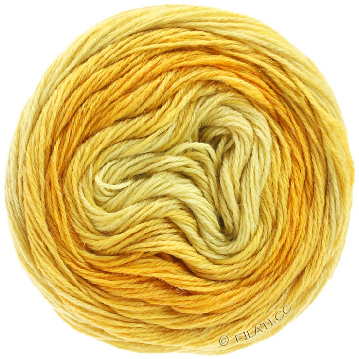 Lana Grossa SLOW WOOL LINO Dégradé | 201-vainilla/amarillo yema/amarillo azafrán