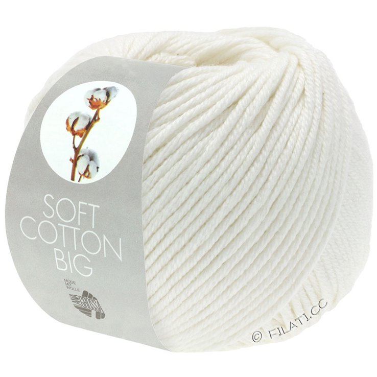 Lana Grossa SOFT COTTON Big | 01-blanco