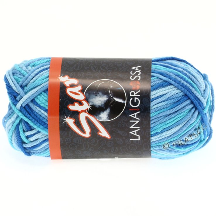 Lana Grossa STAR Print | 315-azul celeste/azul genciana/turquesa/azul claro