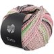 Lana Grossa TORTO | 07-verde pálido/rosé/rosa/verde/gris oscuro/antracita/rojo