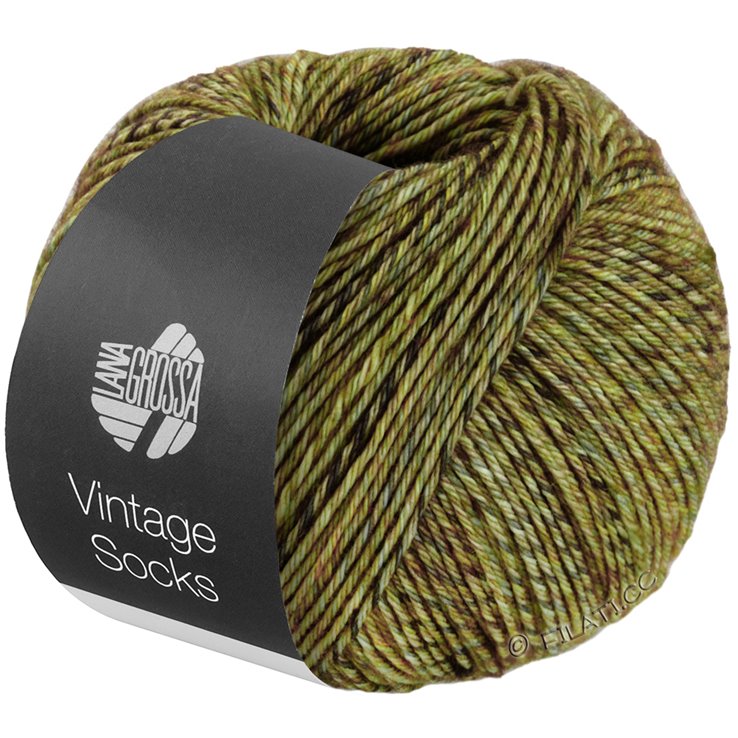 Lana Grossa Vintage Socks | 1002-verde mayo mezcla/manzana verde mezcla/verde oscuro mezcla