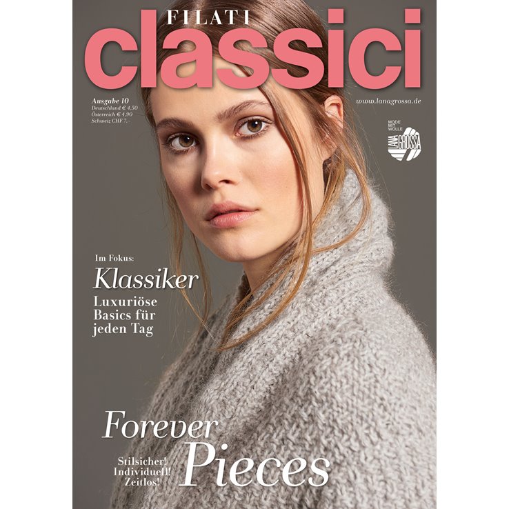 Lana Grossa FILATI CLASSICI No. 10 - Revista alemana + instrucciones en francés