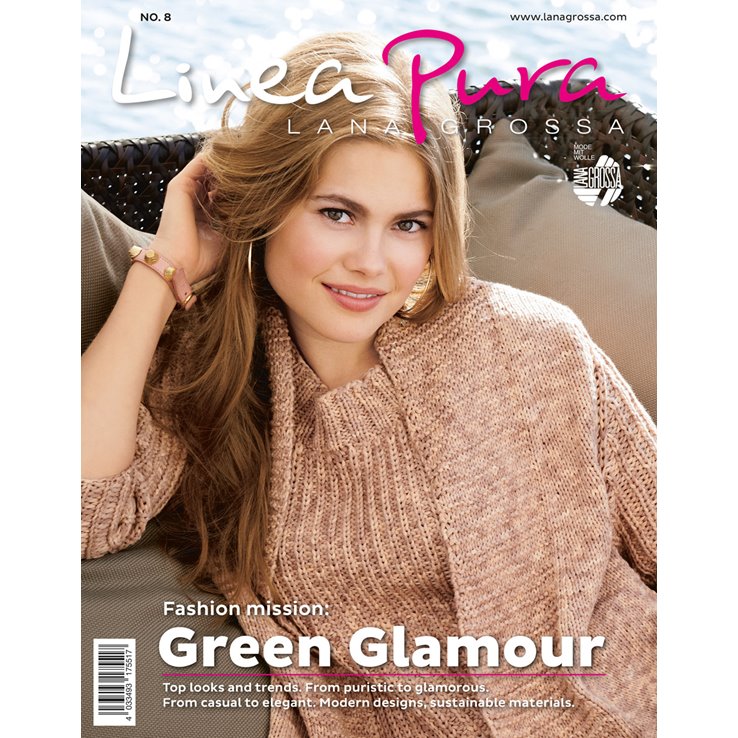 Lana Grossa LINEA PURA No. 8 - Revista alemana + instrucciones en inglés