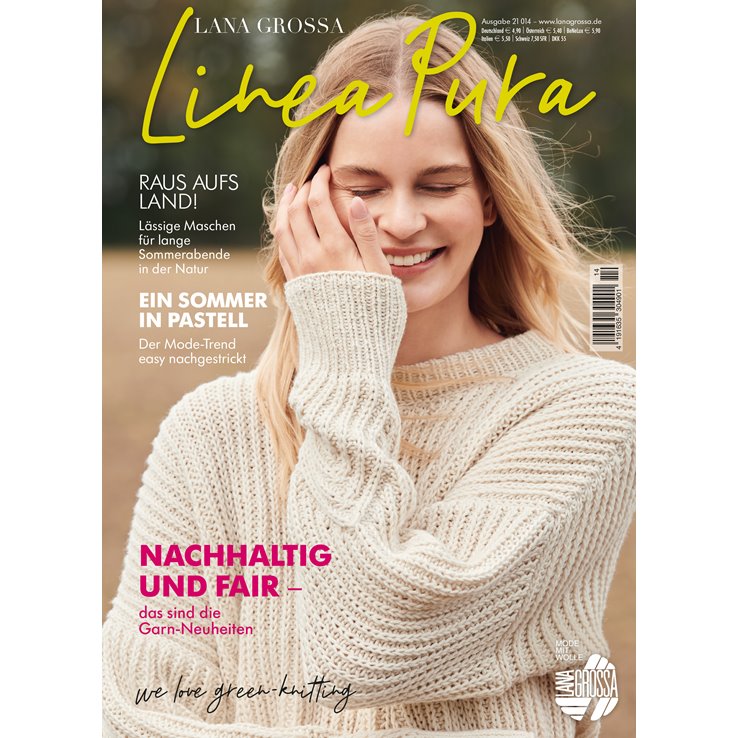 Lana Grossa LINEA PURA No. 14 - Revista alemana + instrucciones en francés