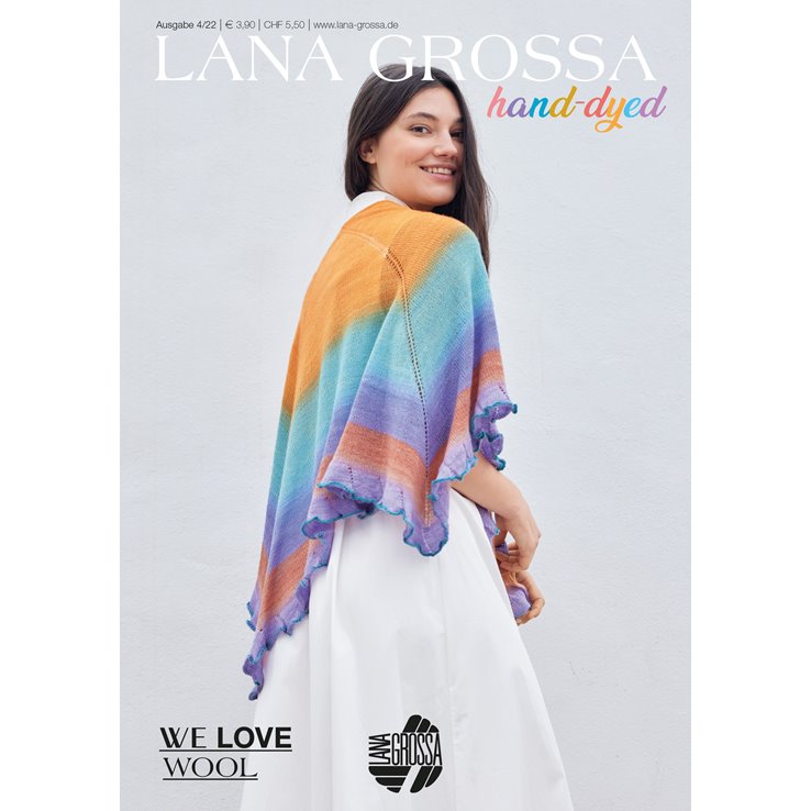 Lana Grossa HAND-DYED No. 4 - Revista + instrucciones en alemán