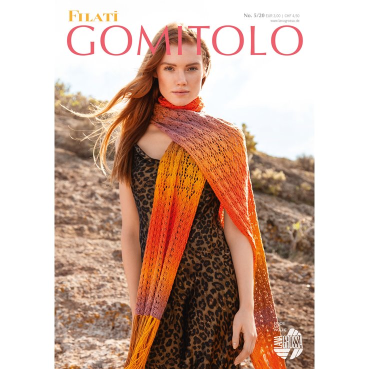 Lana Grossa GOMITOLO No. 5 - Revista alemana + instrucciones en inglés
