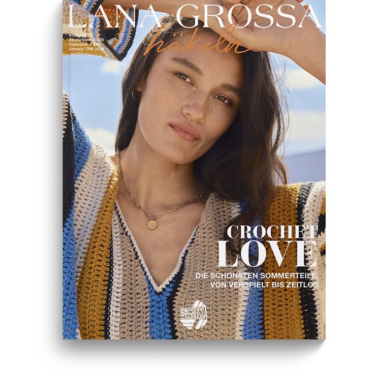 Lana Grossa FILATI Häkeln No. 8 - Revista alemana + instrucciones en francés