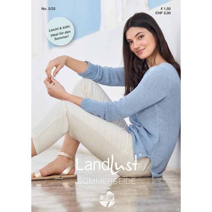 Lana Grossa LANDLUST SOMMERSEIDE Booklet 2022 - Revista + instrucciones en alemán