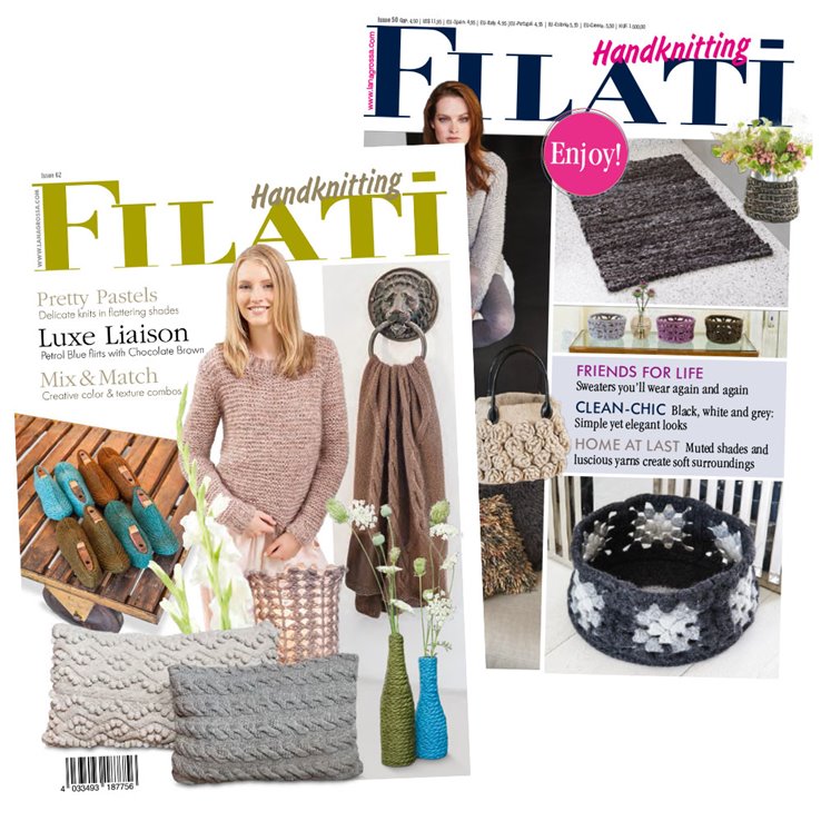 FILATI Handknitting No. 50+62 - Revistas + instrucciones en inglés de Lana Grossa