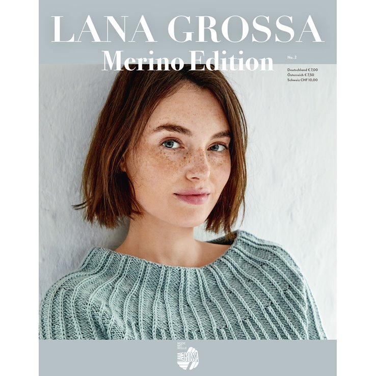 Lana Grossa Merino Edition No. 2 - Revista alemana + instrucciones en francés