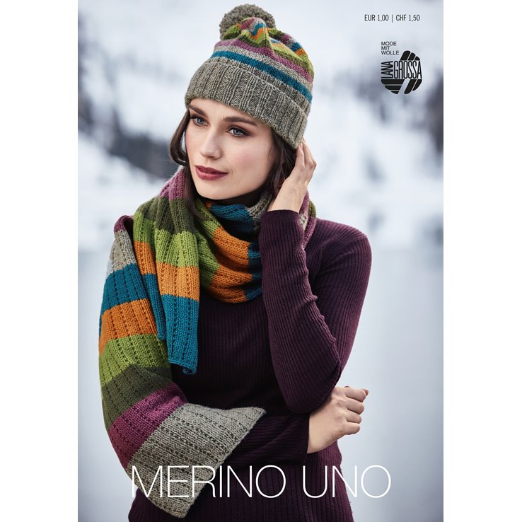 Lana Grossa MERINO UNO Flyer - Magazine (DE) + Knitting instructions (EN)