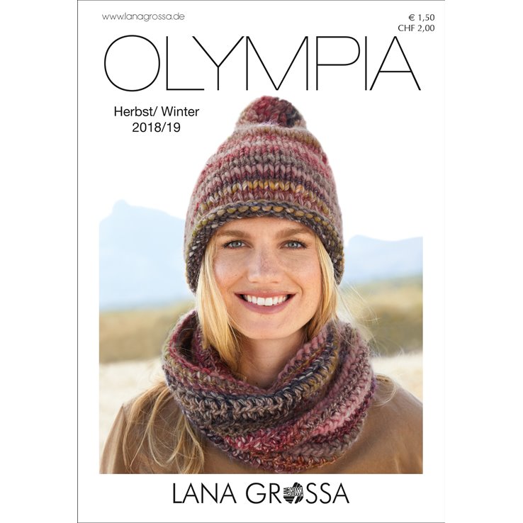 OLYMPIA Flyer 2018 - Magazine (DE) + Knitting instructions (EN) de Lana Grossa