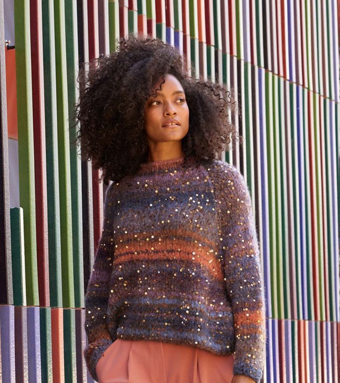 Lana Grossa PULLOVER Gigante Multi & Cosmo