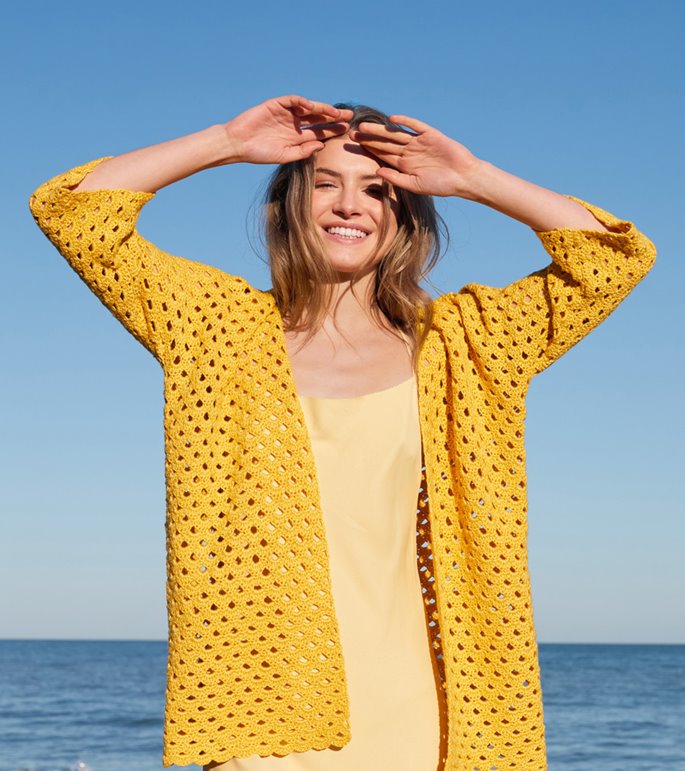 Lana Grossa CARDIGAN IM BOGENMUSTER Linarte