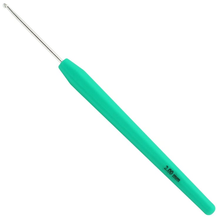 Lana Grossa Aguja de ganchillo diseño Color (con mango suave) No. 2,0