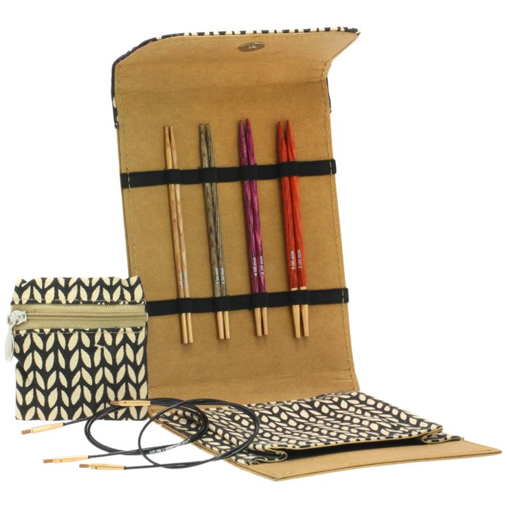 Lana Grossa Conjunto de agujas diseño de madera Signal pequeño (marrón)