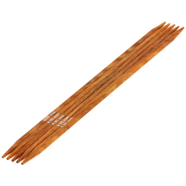 Lana Grossa Juego de agujas diseño de madera Quattro No. 4.0/15cm