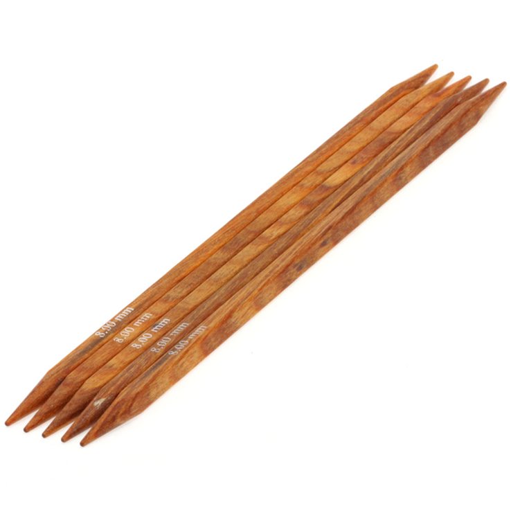 Lana Grossa Juego de agujas diseño de madera Quattro No. 8.0/20cm