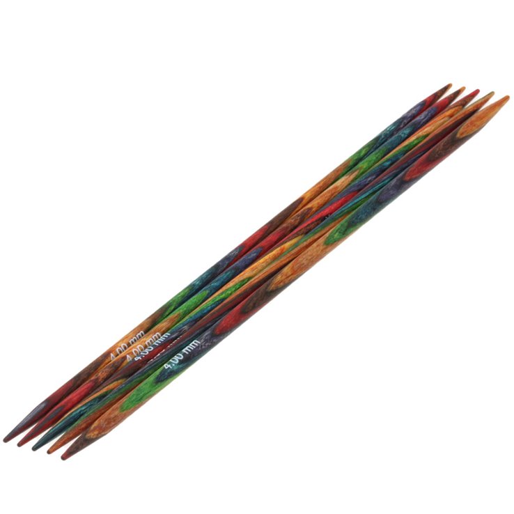 Lana Grossa Juego de agujas diseño de madera Multicolor No. 4,0/15cm