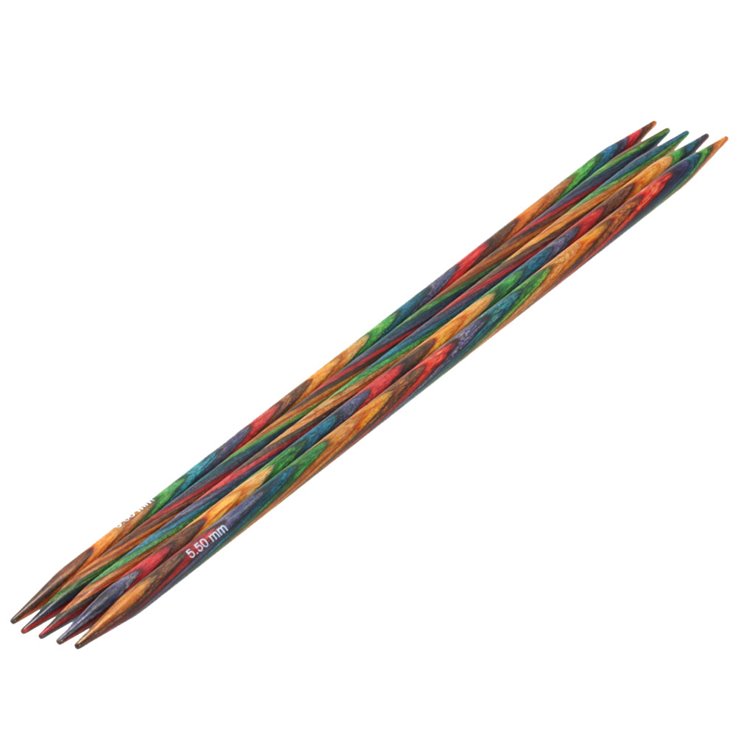 Lana Grossa Juego de agujas diseño de madera Multicolor No. 5,5/20cm