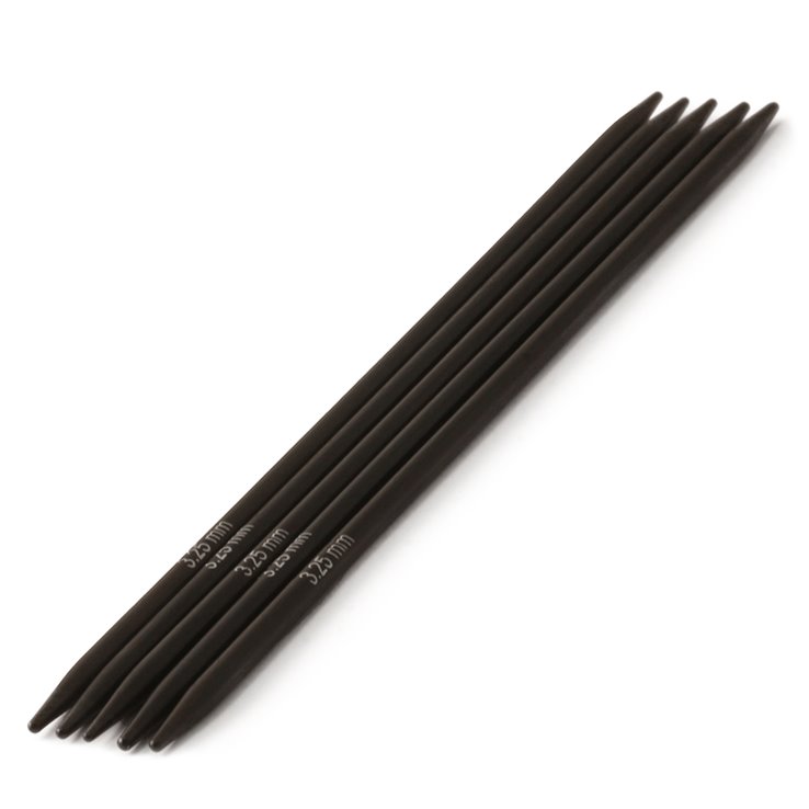 Lana Grossa Juego de agujas Nera Ébano No. 3,25/15cm
