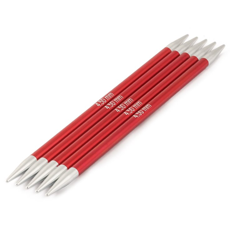 Lana Grossa Juego de agujas aluminio Rainbow No. 4.5/15cm