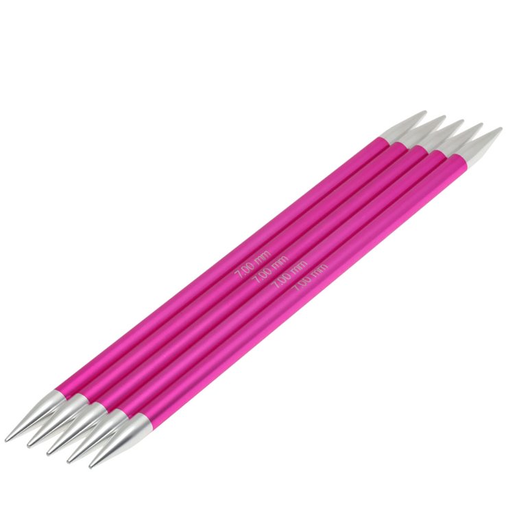 Lana Grossa Juego de agujas aluminio Rainbow No. 7.0/20cm