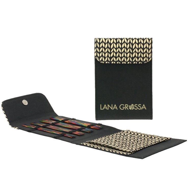 Lana Grossa Conjunto de agujas diseño de madera Multicolor (negro)