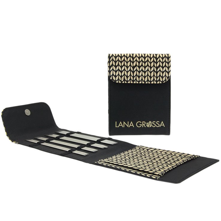 Lana Grossa Conjunto de agujas acero inoxidable 15 cm (negro)