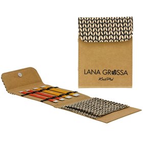Lana Grossa  Conjunto de agujas Aluminium Rainbow 15 cm (marrón)
