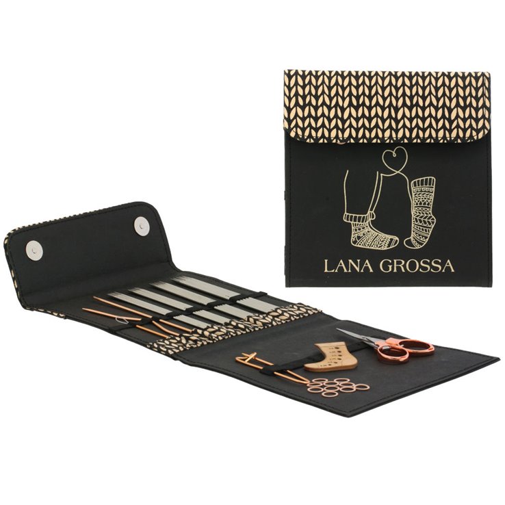Lana Grossa Set de tejer calcetines acero inoxidable de Tanja Steinbach