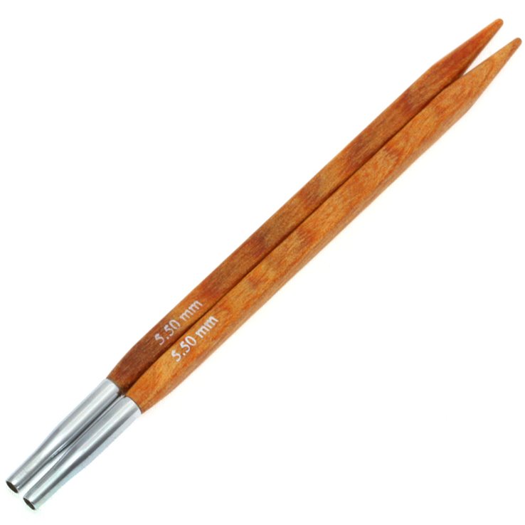 Lana Grossa Agujas circulares intercambiables Vario diseño de madera Quattro No. 5,5