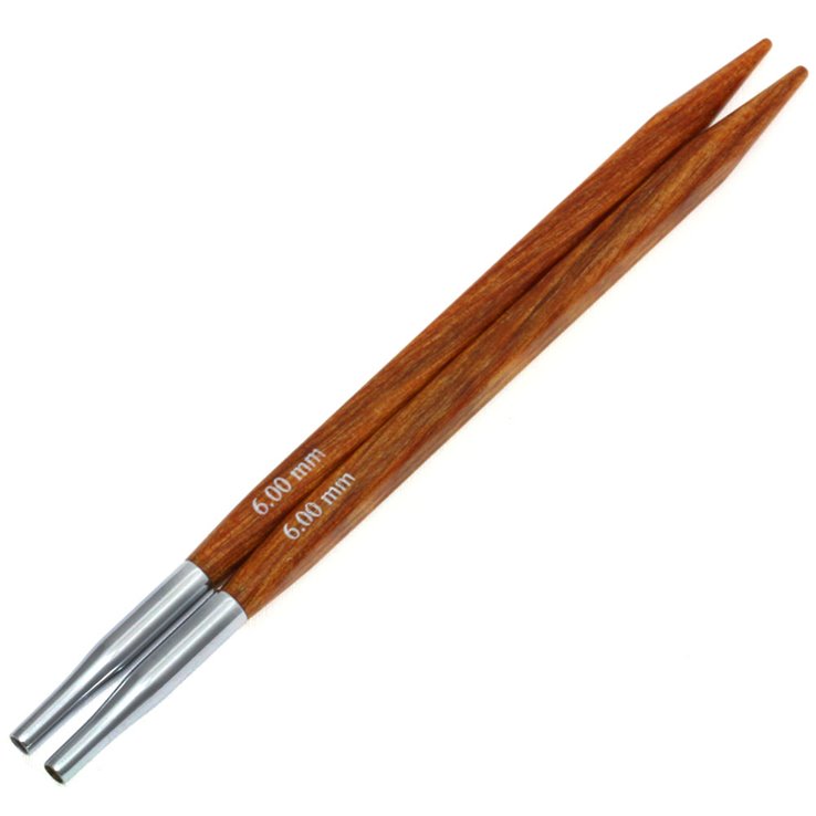 Lana Grossa Agujas circulares intercambiables Vario diseño de madera Quattro No. 6,0