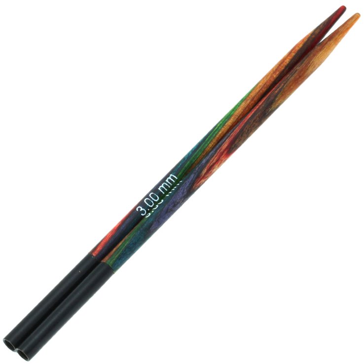 Lana Grossa Agujas circulares intercambiables Vario diseño de madera Multicolor No. 3,0 corto